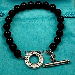 Tiffany & Co. Black Onyx and Silver Bracelet.